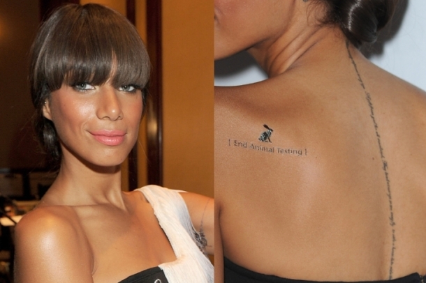 Leona Lewis Letter Tattoo