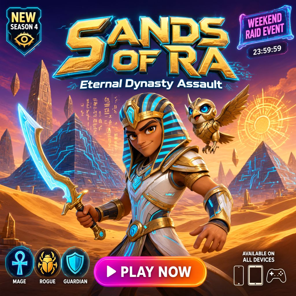 SANDS OF RA — Eternal Dynasty Assault – Free Online Game