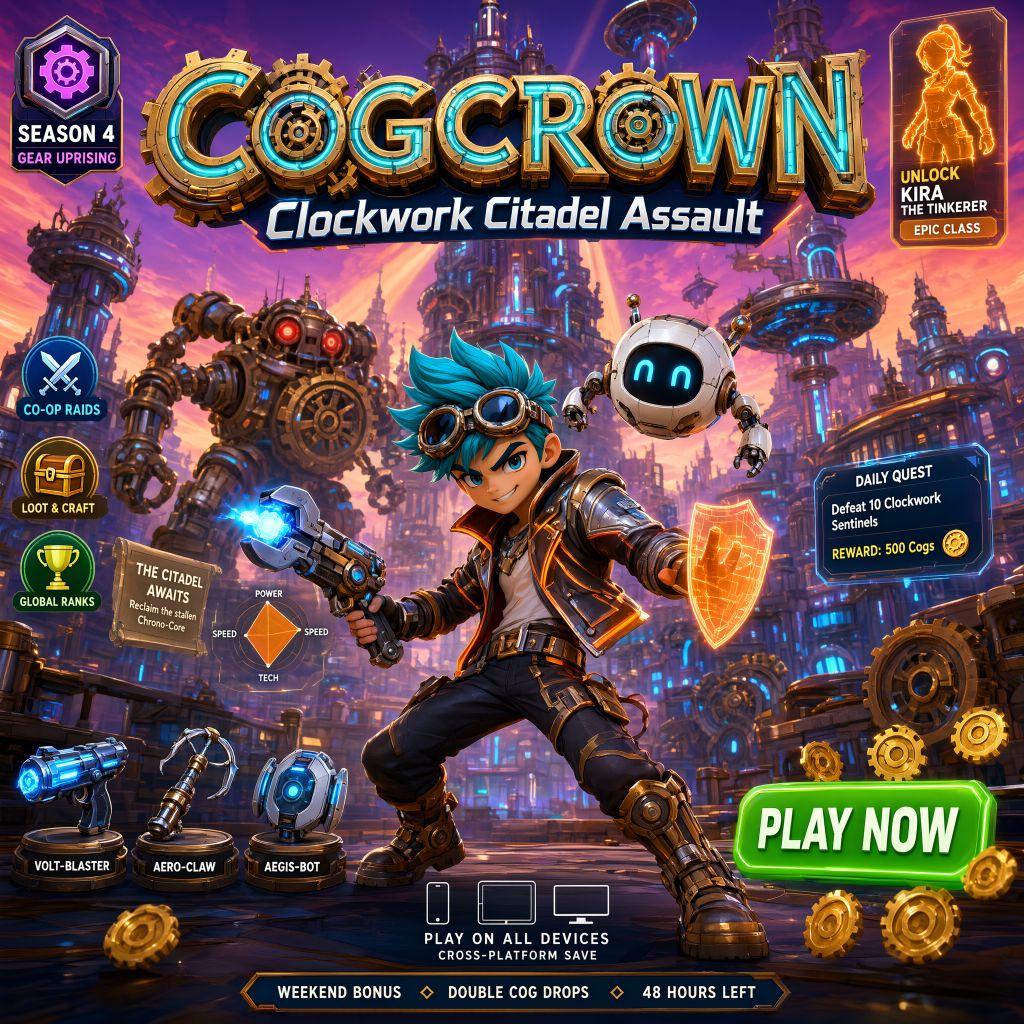 COGCROWN — Clockwork Citadel Assault – Free Online Game