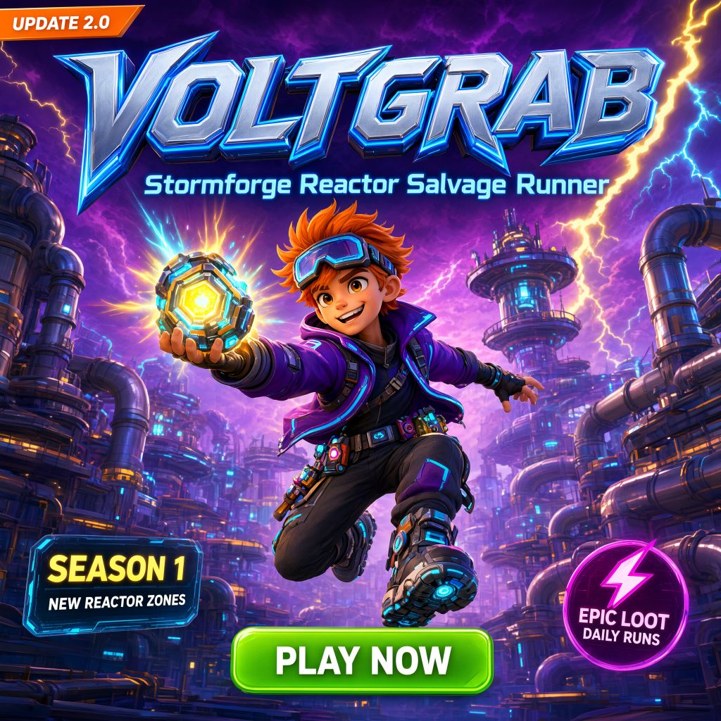 VOLTGRAB — Stormforge Reactor Salvage Runner – Free Online Game