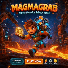 MAGMAGRAB — Molten Foundry Salvage Runner – Free Online Game