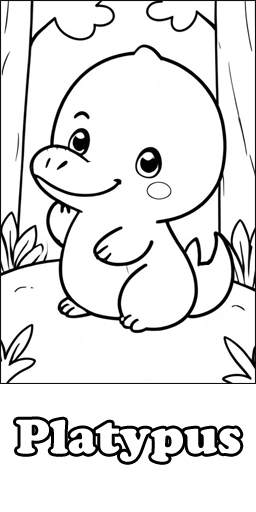 Platypus – Free printable coloring page for kids – nightfame.com